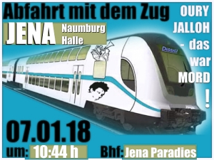Oury Jalloh und all die anderen Opfer von Polizeigewalt sind nicht vergessen: Kommt am 7. Januar mit zur Gedenkdemo nach Dessau!