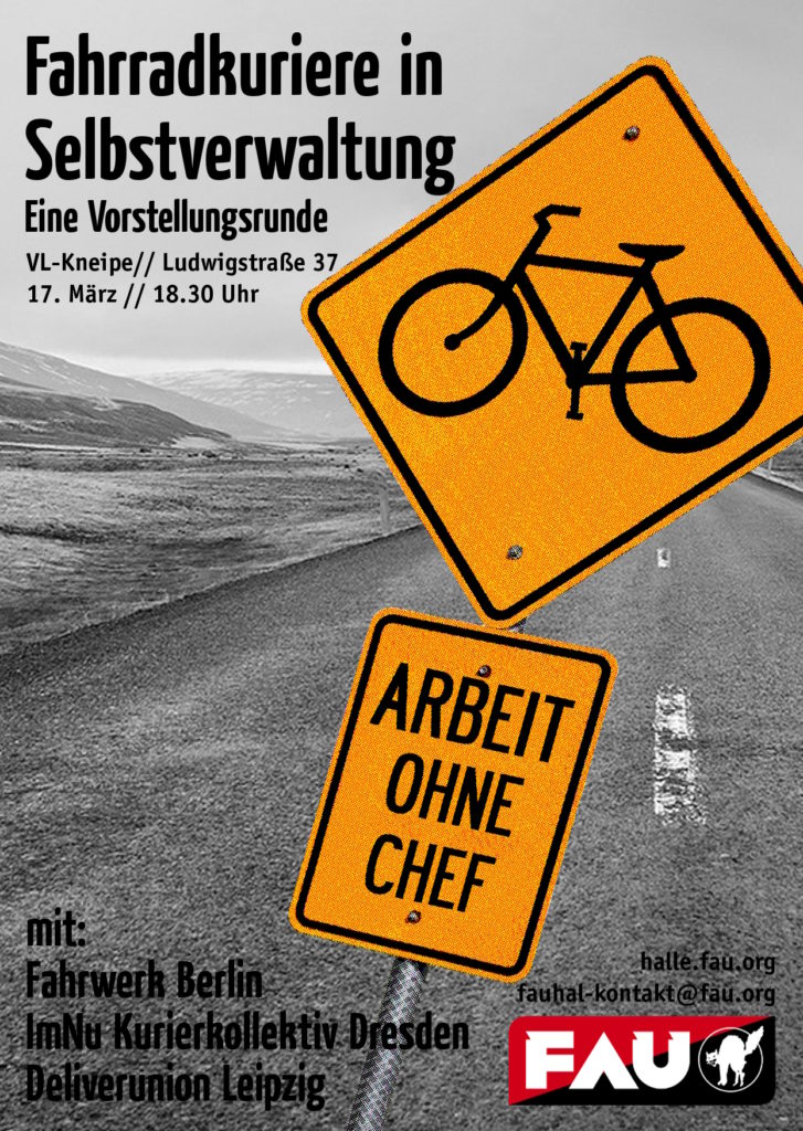 Unterstützt den Arbeitskampf beim Fahrradkurier Cyclone in Halle