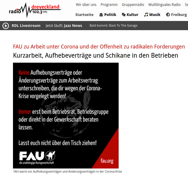 FAU Jena im Interview mit Radio Dreyeckland (8.4.2020)