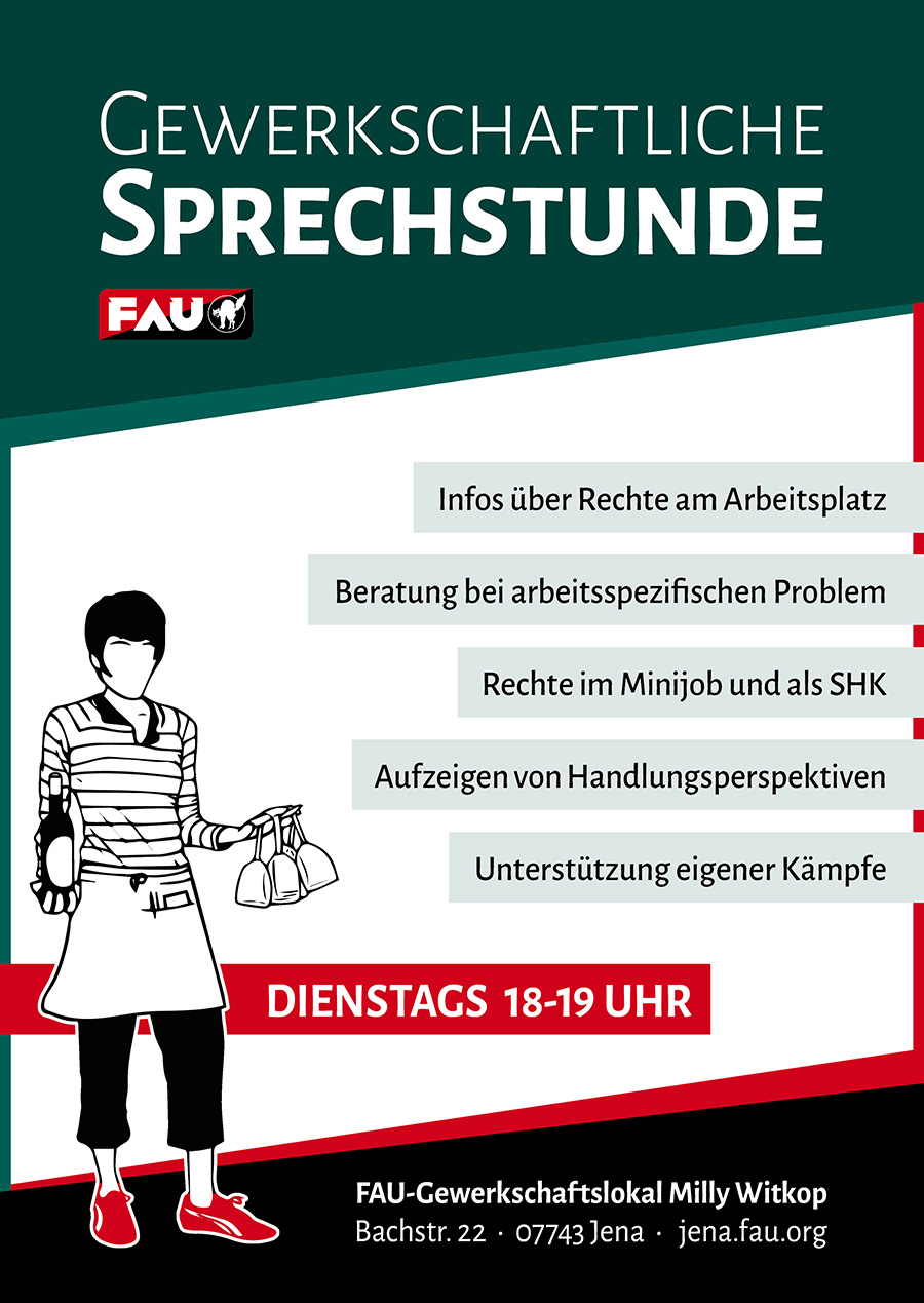 Sprechstunde der FAU Jena finden nach wie vor gewohnt statt!