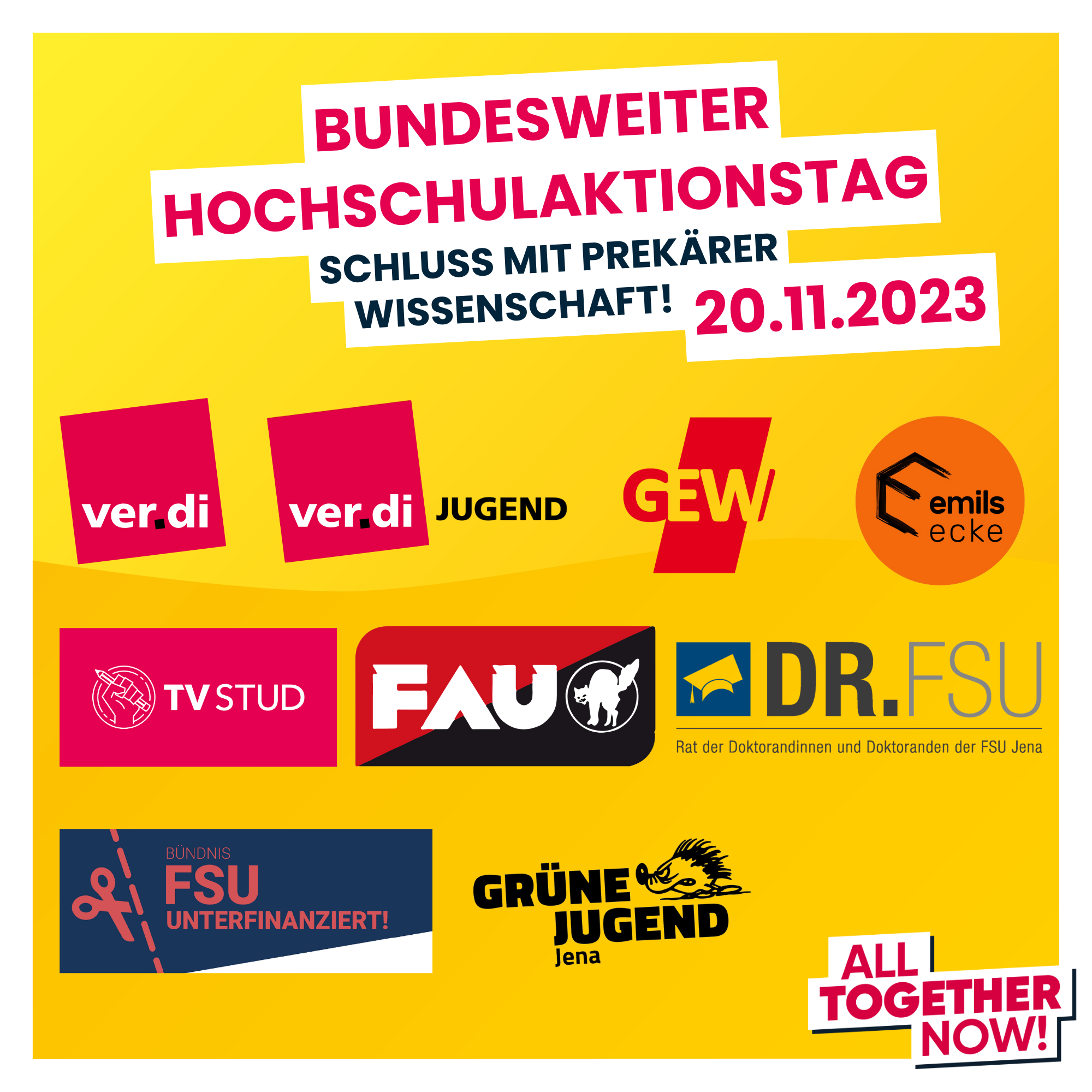 Alle zur Streikdemo am Hochschulaktionstag am 20. November